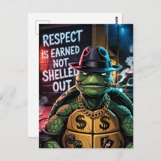 Turtle Respect is Not Shelled Out Briefkaart (Voorkant / Achterkant)