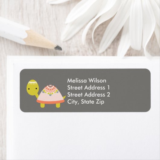  Turtle Return-adreslabels Etiket (Insitu)