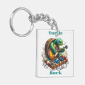 Turtle Rockstar Jamming op het podium Sleutelhanger (Voorkant Links)