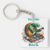 Turtle Rockstar Jamming op het podium Sleutelhanger (Voorkant)