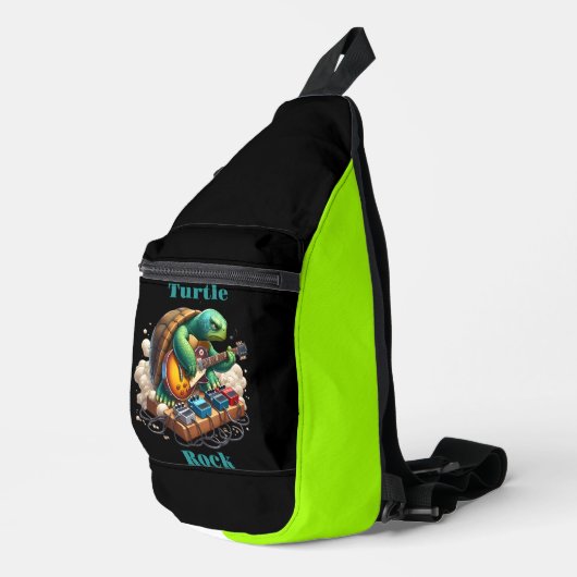 Turtle Rockstar Jamming op het podium Sling Bag (Rechterhoek)
