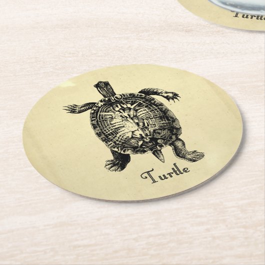  TURTLE RONDE KARTONNEN ONDERZETTER (Gebogen)