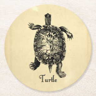 TURTLE RONDE KARTONNEN ONDERZETTER