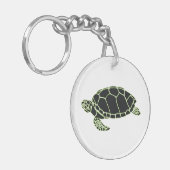 Turtle Rückseite mit deinem Namen hochwertiger Sleutelhanger (Voorkant Links)