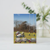 Turtle Rugby Briefkaart (Staand voorkant)