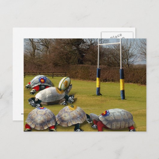 Turtle Rugby Briefkaart (Voorkant / Achterkant)