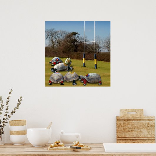 Turtle Rugby Poster (Keuken)