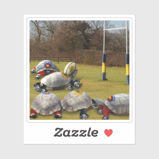 Turtle Rugby Sport Sticker (Vel)