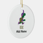 Turtle Runner 5K - Paars Keramisch Ornament (Rechts)