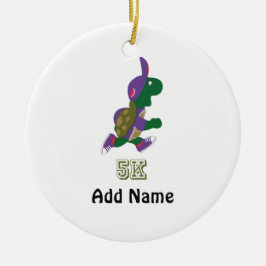 Turtle Runner 5K - Paars Keramisch Ornament