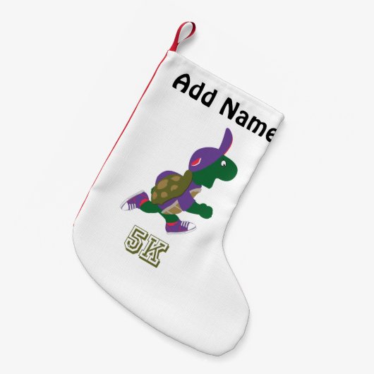 Turtle Runner 5K - Paars Kleine Kerstsok (Voorkant (Hangend))