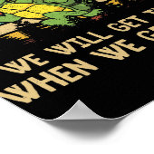 Turtle Running Team We krijgen daar Vintage Poster (Hoek)