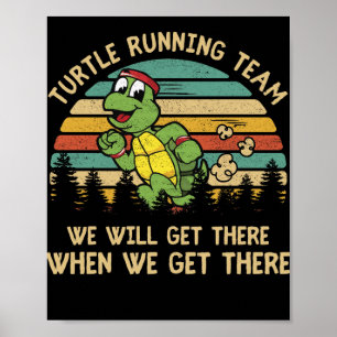 Turtle Running Team We krijgen daar Vintage Poster