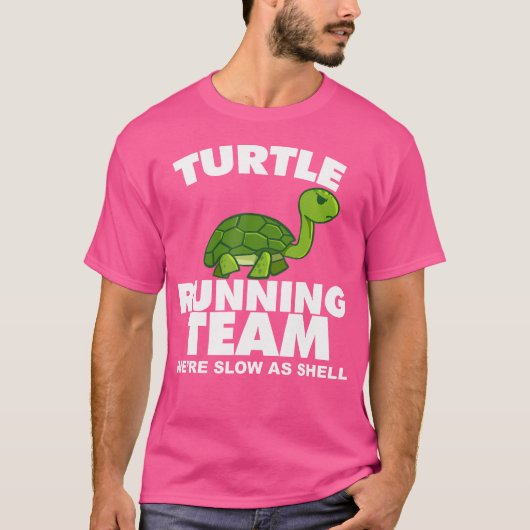 Turtle Running Team We zijn traag als Shell Turtle T-shirt (Voorkant)