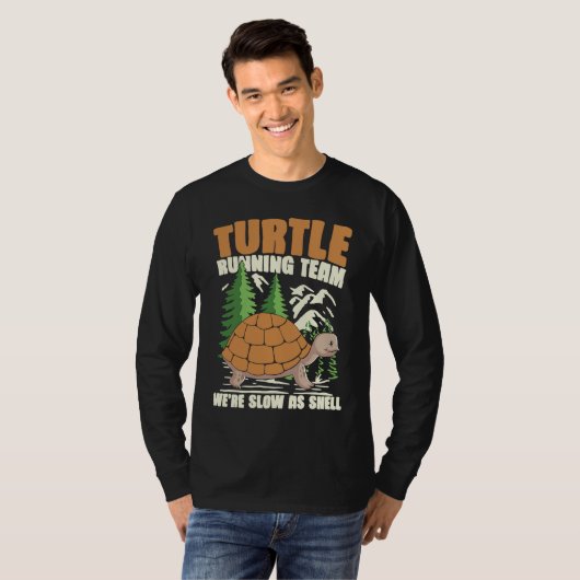 TURTLE RUNNING TEAM WE'RE SLOW AS SHELL for Turtle T-shirt (Voorkant volledig)