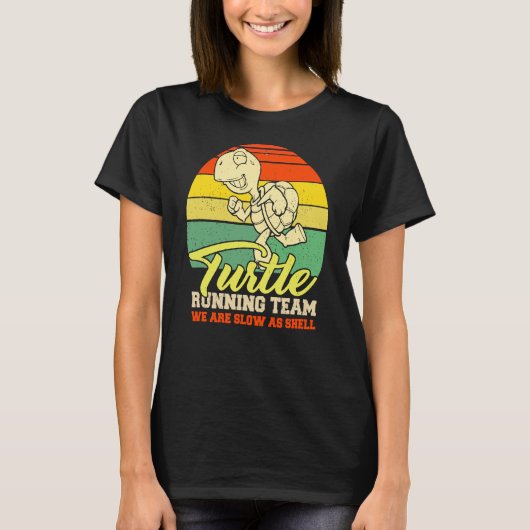 Turtle Runteam Funny Gezegde Sarcastic Maratho T-shirt (Voorkant)