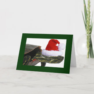 Turtle Santa Holiday Kaart
