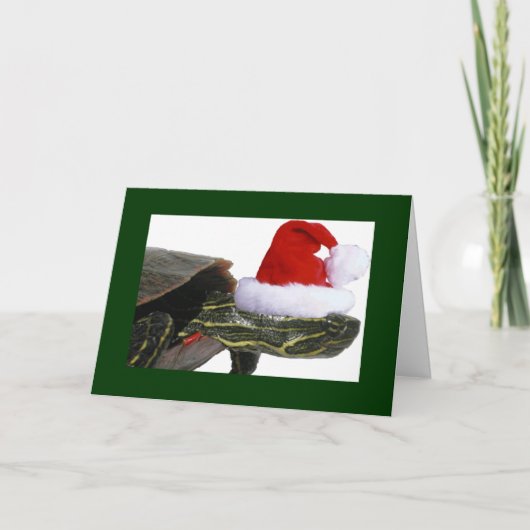 Turtle Santa Holiday Kaart (Voorkant)