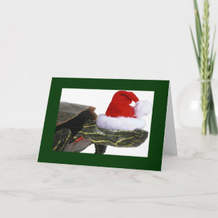 Turtle Santa Holiday-kaart Feestdagen Kaart