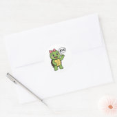 Turtle saying Bye Ronde Sticker (Envelop)