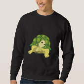 Turtle saying Pas de stress no stress Trui (Voorkant)