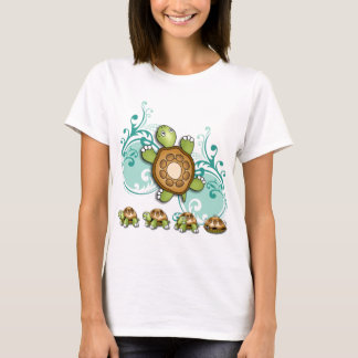 TURTLE Schiet op groen T-shirt