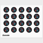 Turtle Sea Swimming Through 100 Days Of School Tea Ronde Sticker (Vel)