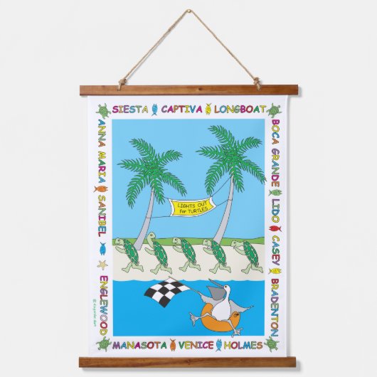 Turtle Season Hangend Wandkleed (Voorkant)