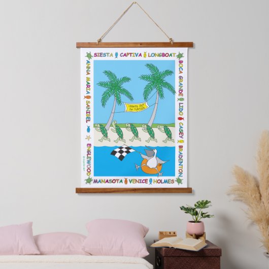 Turtle Season Hangend Wandkleed (Slaapkamer)