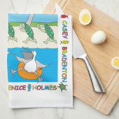 Turtle Season Theedoek (Quarter Fold)