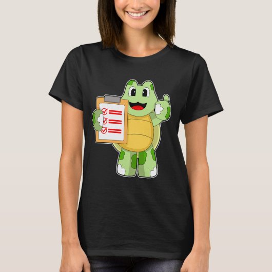 Turtle Secretaris Note T-shirt (Voorkant)