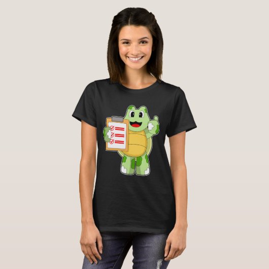 Turtle Secretaris Note T-shirt (Voorkant volledig)