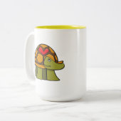 Turtle Shell Heart Tweekleurige Koffiemok (Voorkant links)