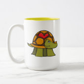 Turtle Shell Heart Tweekleurige Koffiemok (Links)