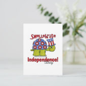 Turtle Shellebrate Independence Day! Briefkaart (Staand voorkant)