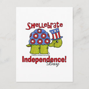Turtle Shellebrate Independence Day! Briefkaart