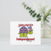 Turtle Shellebrate Independence Day! Briefkaart (Staand voorkant)