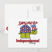 Turtle Shellebrate Independence Day! Briefkaart (Voorkant / Achterkant)