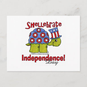 Turtle Shellebrate Independence Day! Briefkaart