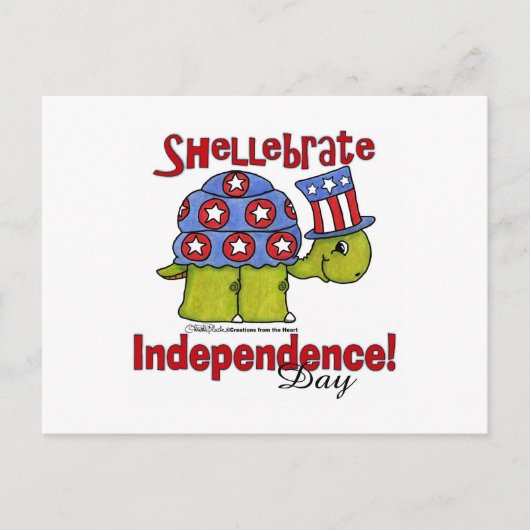 Turtle Shellebrate Independence Day! Briefkaart (Voorkant)