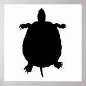 Turtle Silhouette Poster (Voorkant)