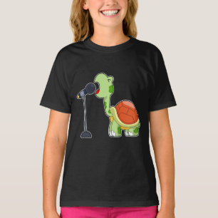 Turtle Singer Microfoon Muziek T-shirt