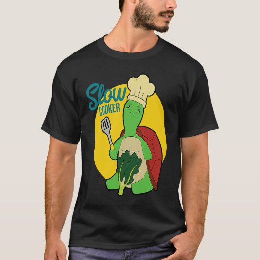 Turtle Slow Cooker Chef Turtle T-shirt (Voorkant)