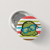 Turtle Smarty Ronde Button 3,2 Cm (Voorkant /achterkant)