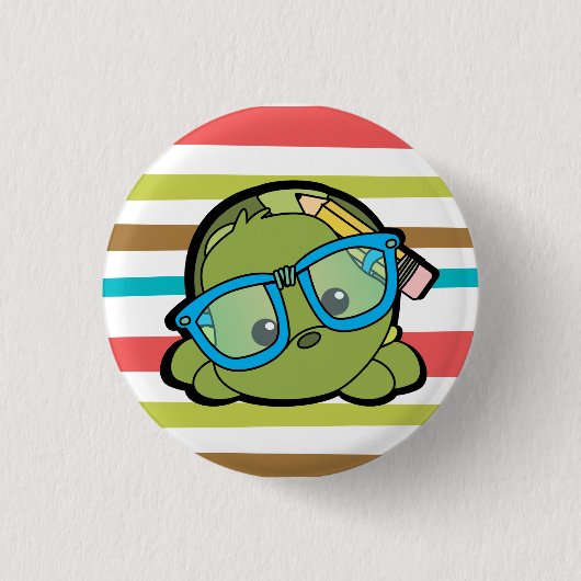 Turtle Smarty Ronde Button 3,2 Cm (Voorkant)