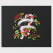 Turtle Snoep Sweet Kerstmis Cadeaupapier (Vlak)