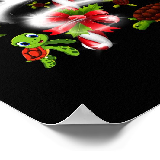 Turtle Snoep Sweet Kerstmis Poster (Hoek)