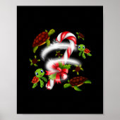Turtle Snoep Sweet Kerstmis Poster (Voorkant)