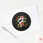 Turtle Snoep Sweet Kerstmis Ronde Sticker (Envelop)