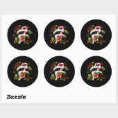 Turtle Snoep Sweet Kerstmis Ronde Sticker (Vel)